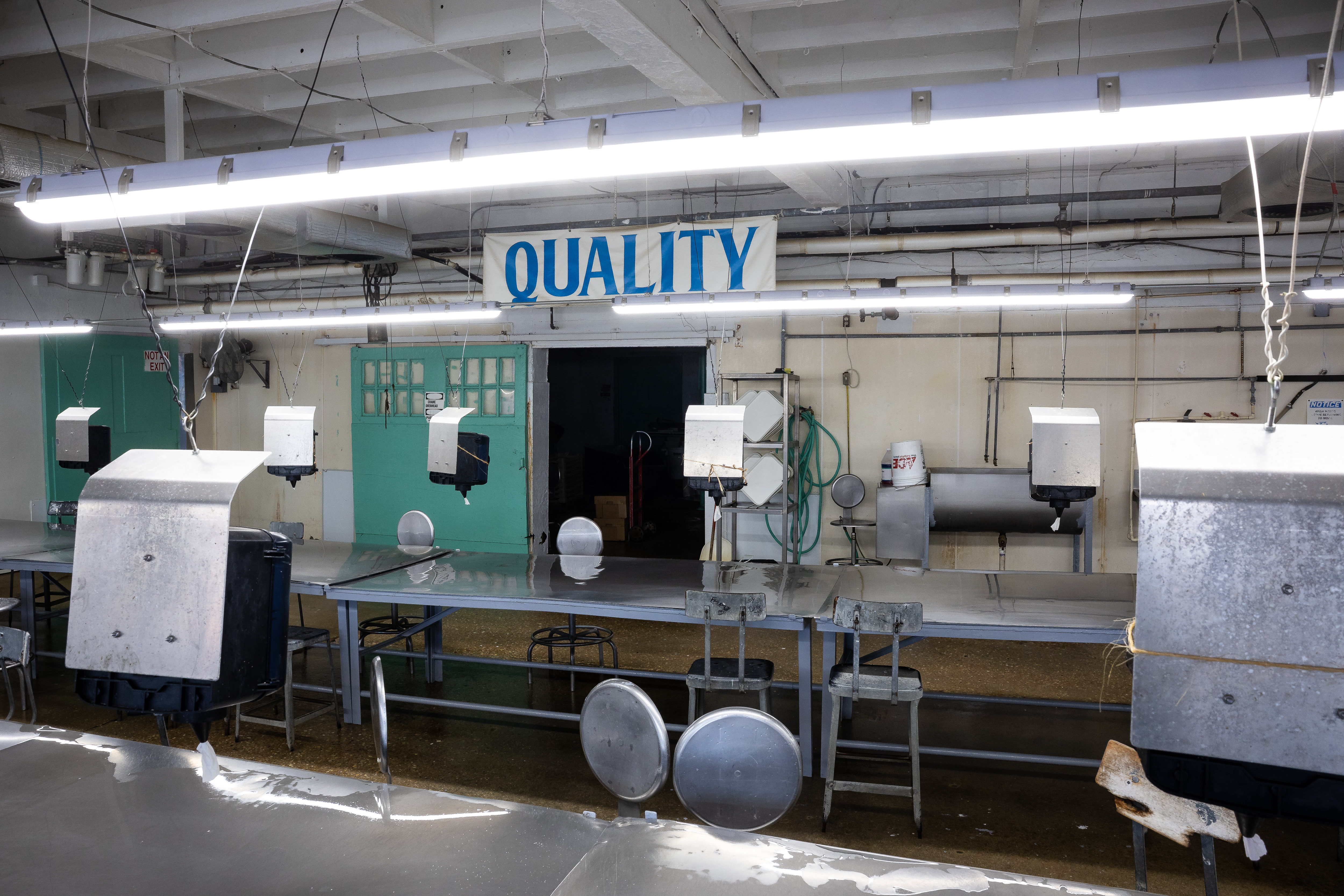 The pickers room is seen at the J.M. Clayton Company's crab processing plant.